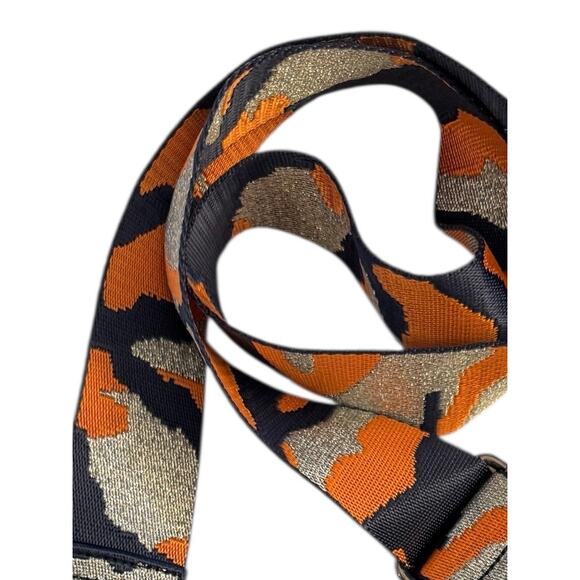 Vintage Havana Camo Nylon Crossbody Bag w Guitar Strap Hangtag Logo - Picture 6 of 9